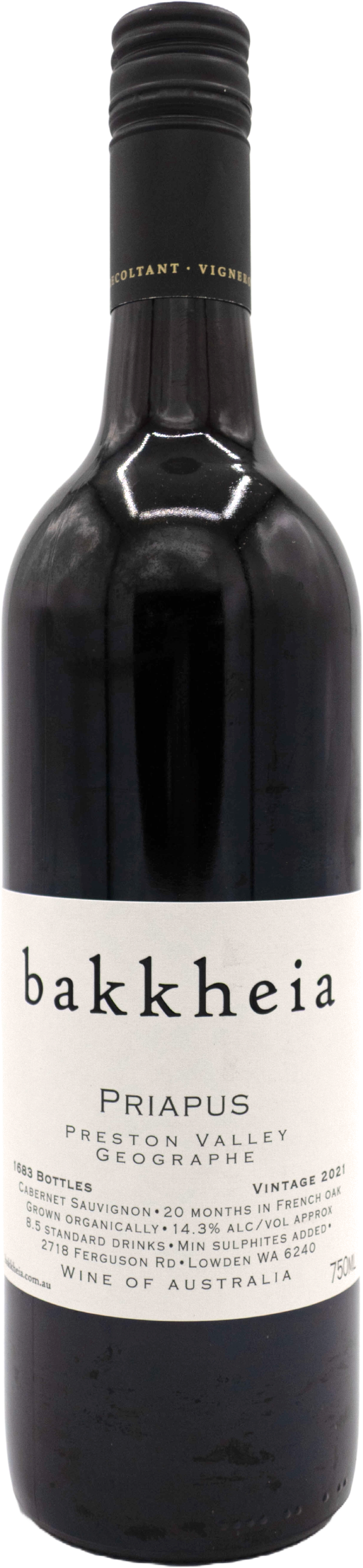 bakkheia Priapus Reserve Preston Valley 2021